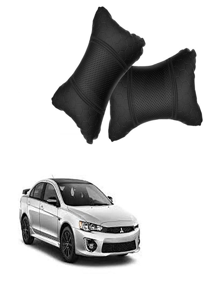 Adroitz Black Football Design Car Neck Rest Cushion with Adjustable Straps_1586 - Image 1